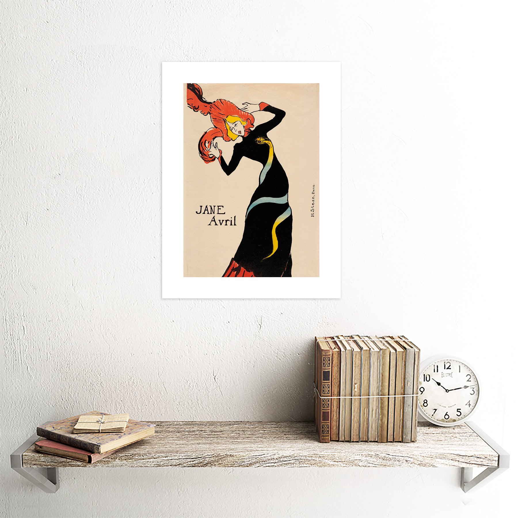 Amazon.com: TOULOUSE LAUTREC FRENCH JANE AVRIL BLACK ART PRINT